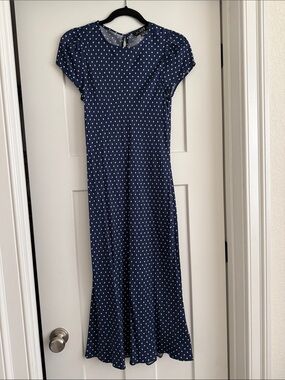 Jcrew polka dot maxi dress